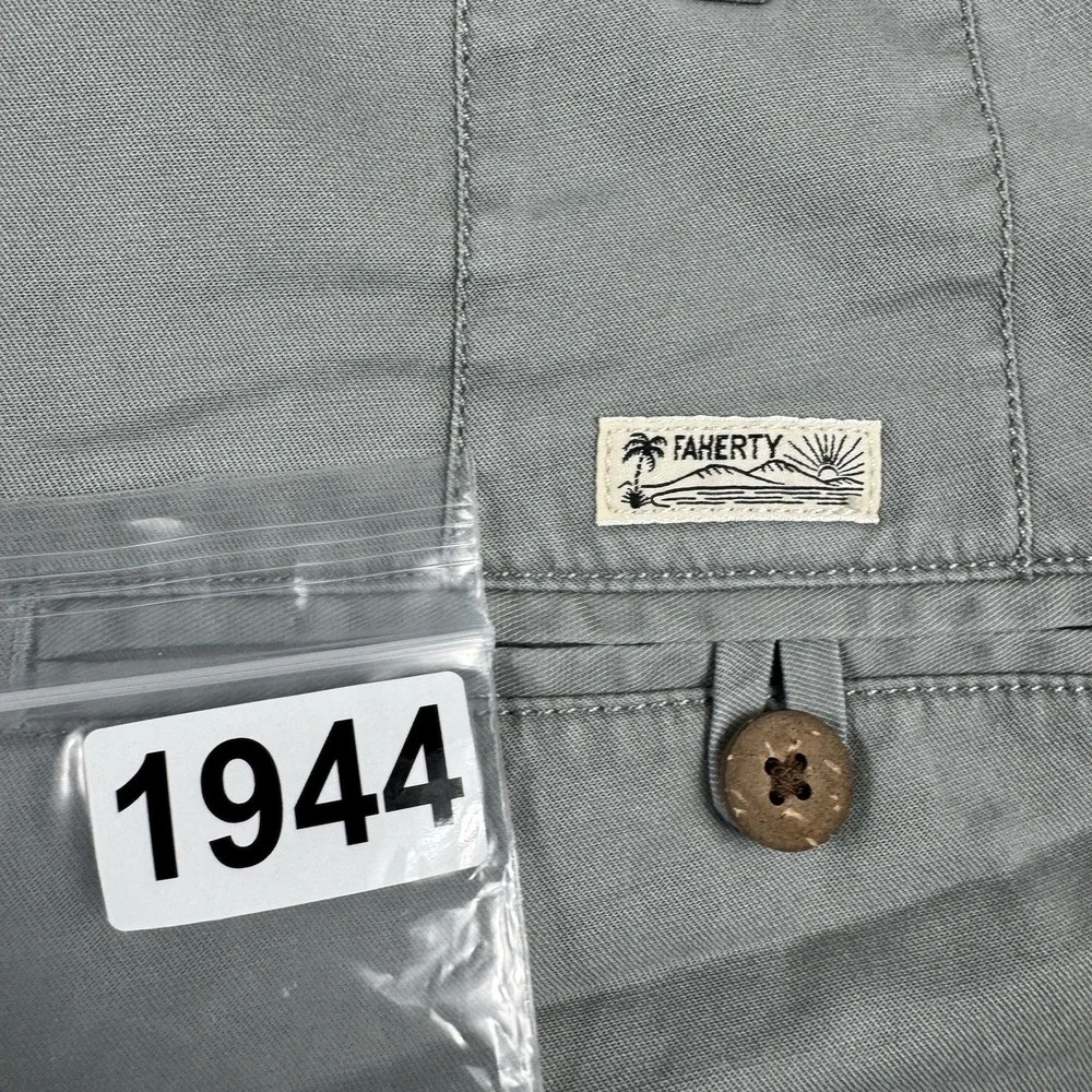 Faherty Island Life Short Fog Grey Men’s Chino Short Size 42 MBS2106 NWT